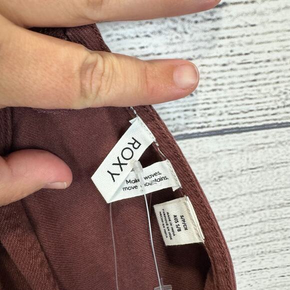 Roxy Women's Brown Cotton Summer Short Overalls Size Small - Picture 5 of 8